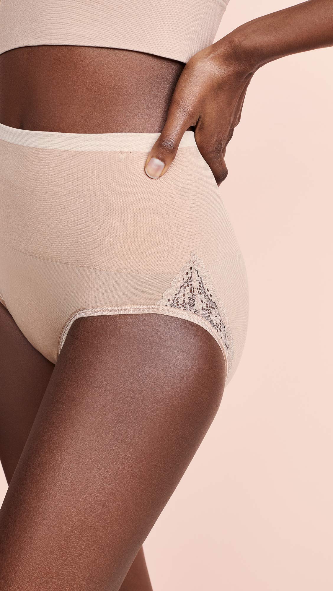 Yummie womens Ultralight Seamless Lace Insert Shapewear Brief - Image 5