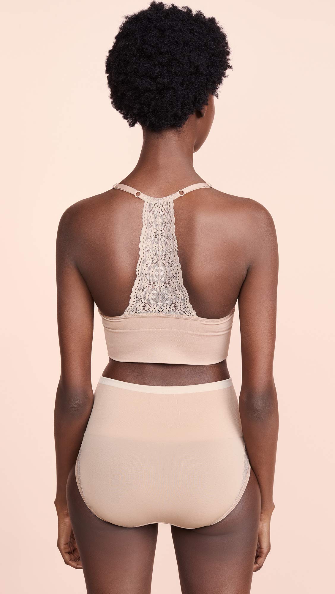 Yummie Womens Ultralight Seamless Wire Free Lace Back Bra - Image 3