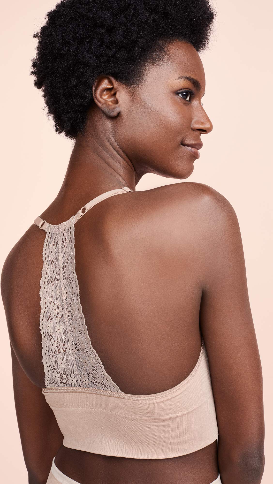 Yummie Womens Ultralight Seamless Wire Free Lace Back Bra - Image 5