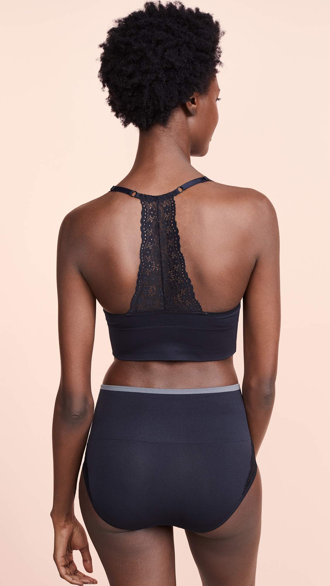 Yummie Womens Ultralight Seamless Wire Free Lace Back Bra - Image 3